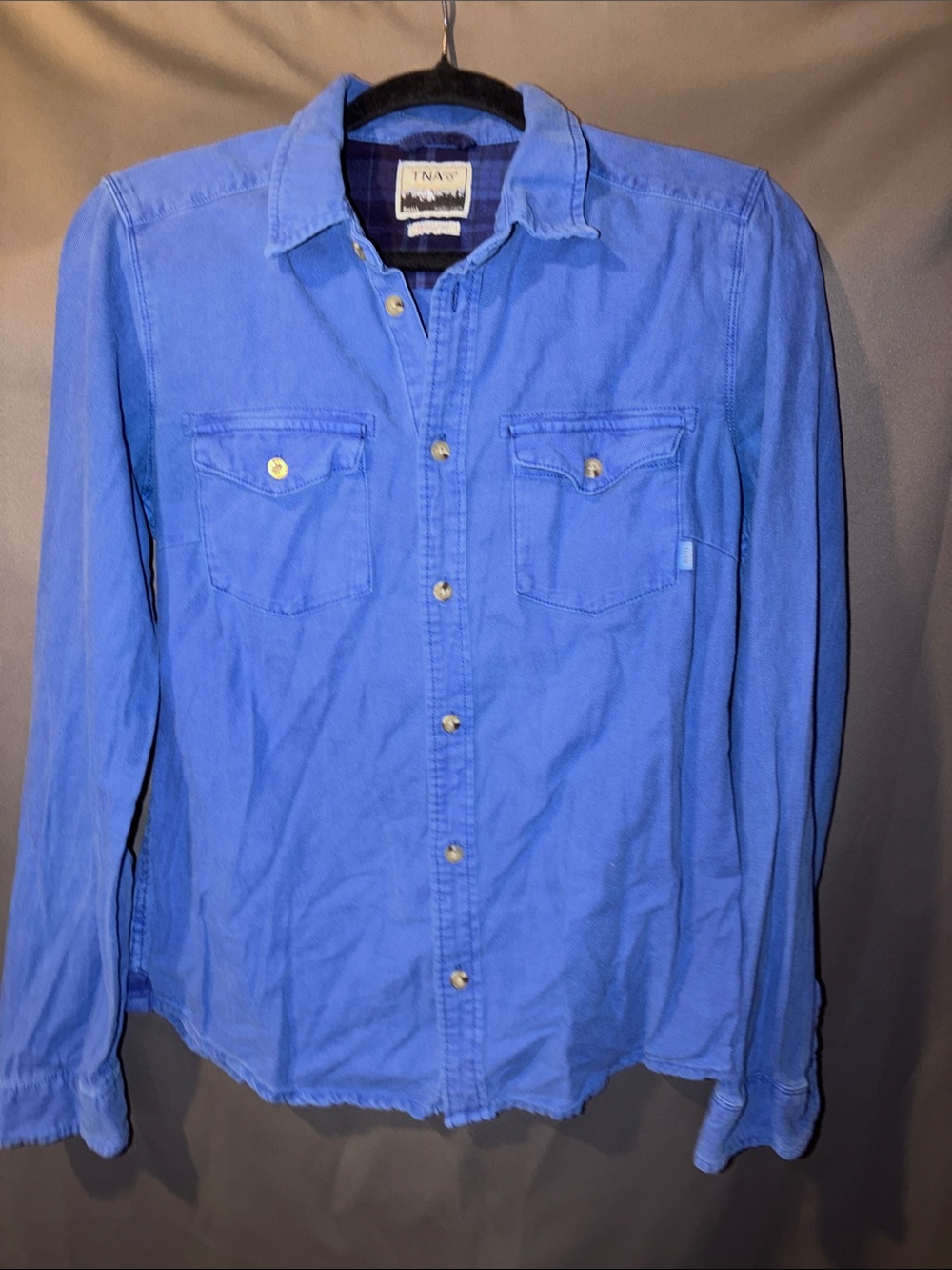 TNA Blue Women's Button-Down Shirt